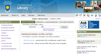 ULeth Libraries home page