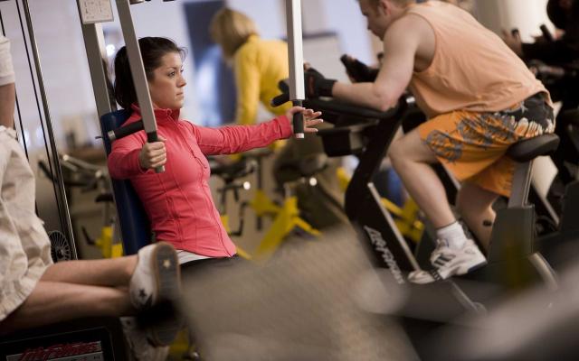 People working out in the fitness centre