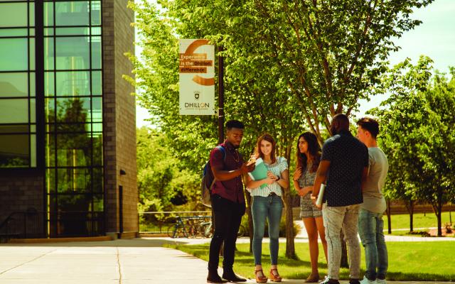 Group of students standing outside 