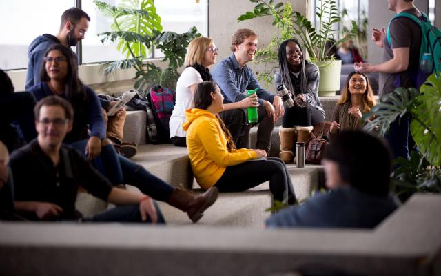 group of students lounging