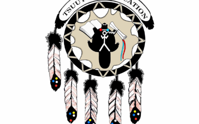 Tsuut'ina Education Department logo, dream catcher with indigenous symbols 