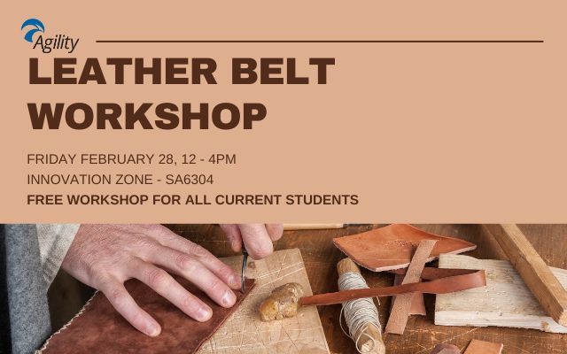 Leather belt workshop graphic