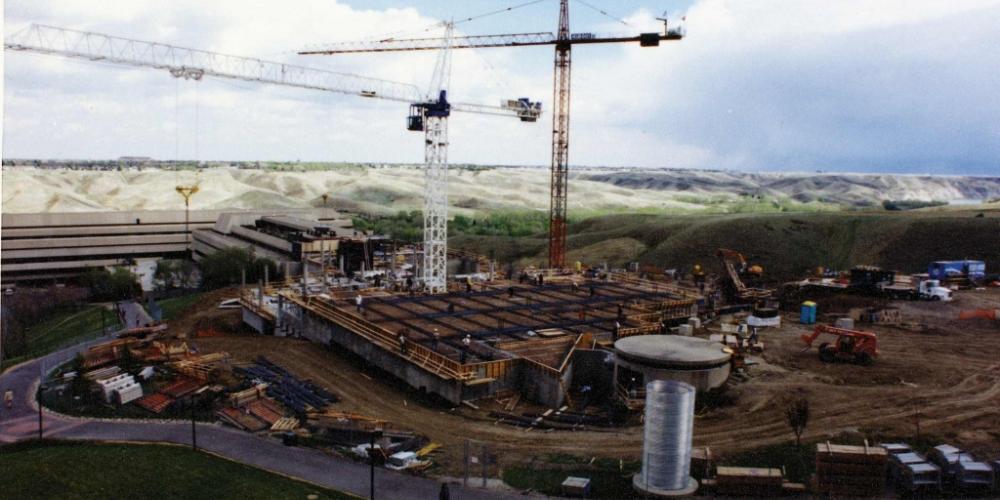 Library building under construction