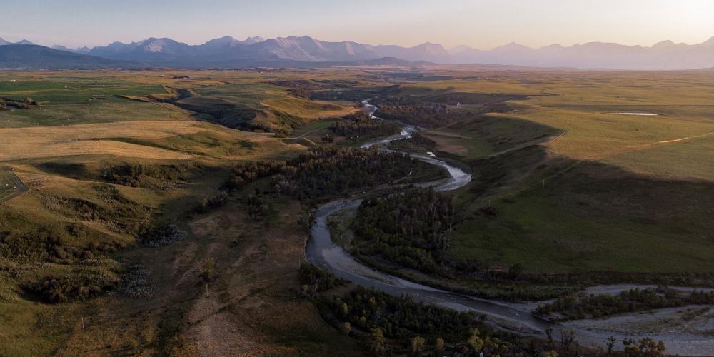 Waterton National Park drone image