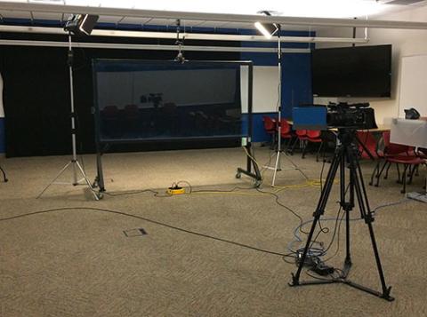 lightboard setup in room