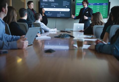 Students in a classroom