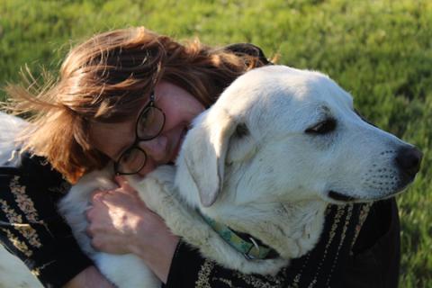 Image of Deirdre Earl with dog