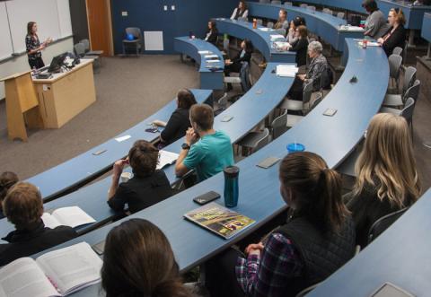 Students in a classroom