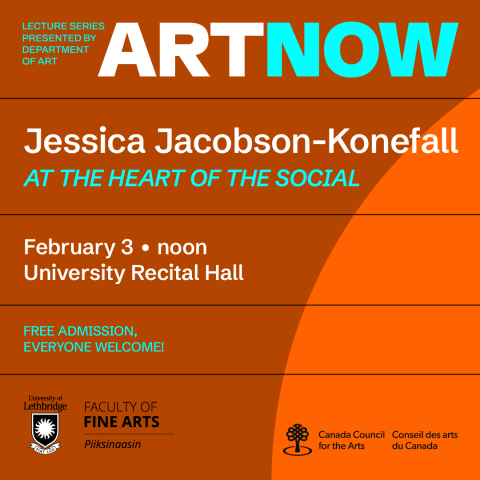 Art NOW logo with lecture details.