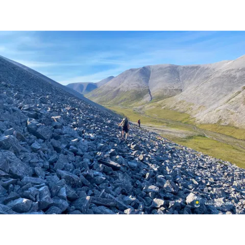 Traversing Blockfield Slopes in Yukon Traversing Blockfield Slopes in Yukon